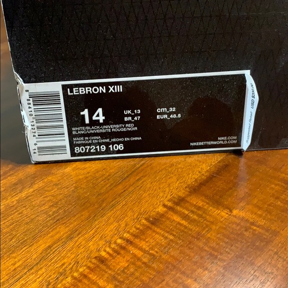 Lebron 13. Friday The 13th Edition. Size 14. - Picture 2 of 6